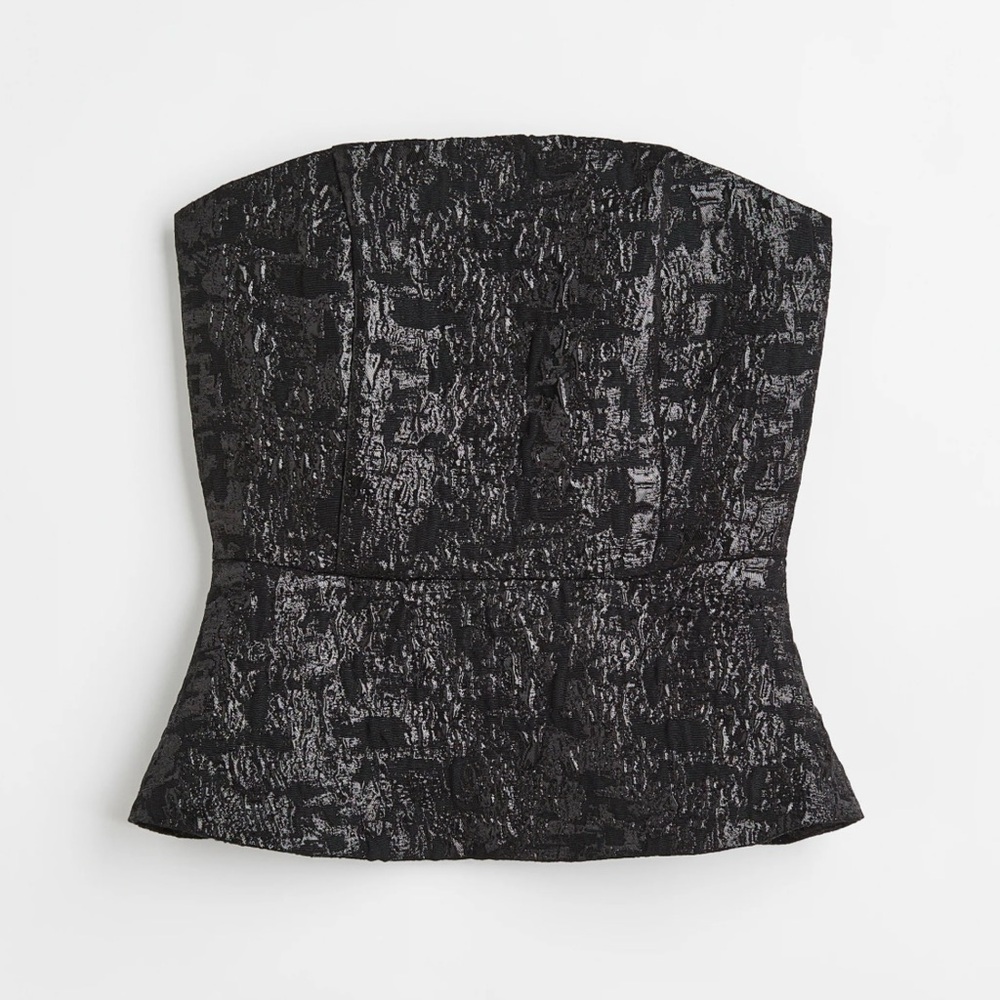 H&M Bandeau-Style Peplum Top
